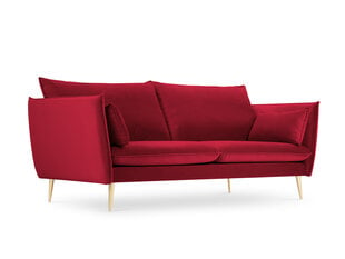 Sofa Micadoni Home Agate 3S, raudonos/auksinės spalvos kaina ir informacija | Sofos | pigu.lt