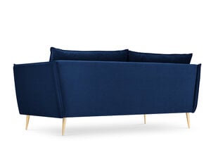 Sofa Micadoni Home Agate 4S, mėlynos/auksinės spalvos kaina ir informacija | Sofos | pigu.lt