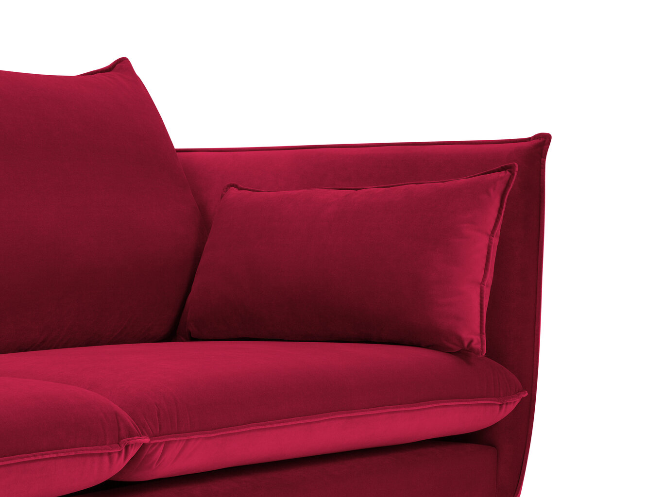 Sofa Micadoni Home Agate 4S, raudonos/auksinės spalvos kaina ir informacija | Sofos | pigu.lt