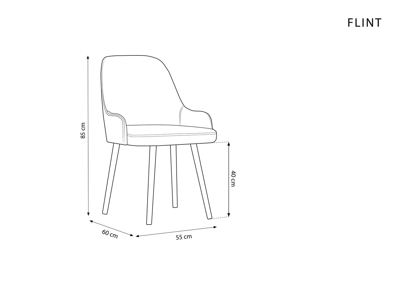 Kėdė Micadoni Home Flint, tamsiai žalia kaina ir informacija | Virtuvės ir valgomojo kėdės | pigu.lt