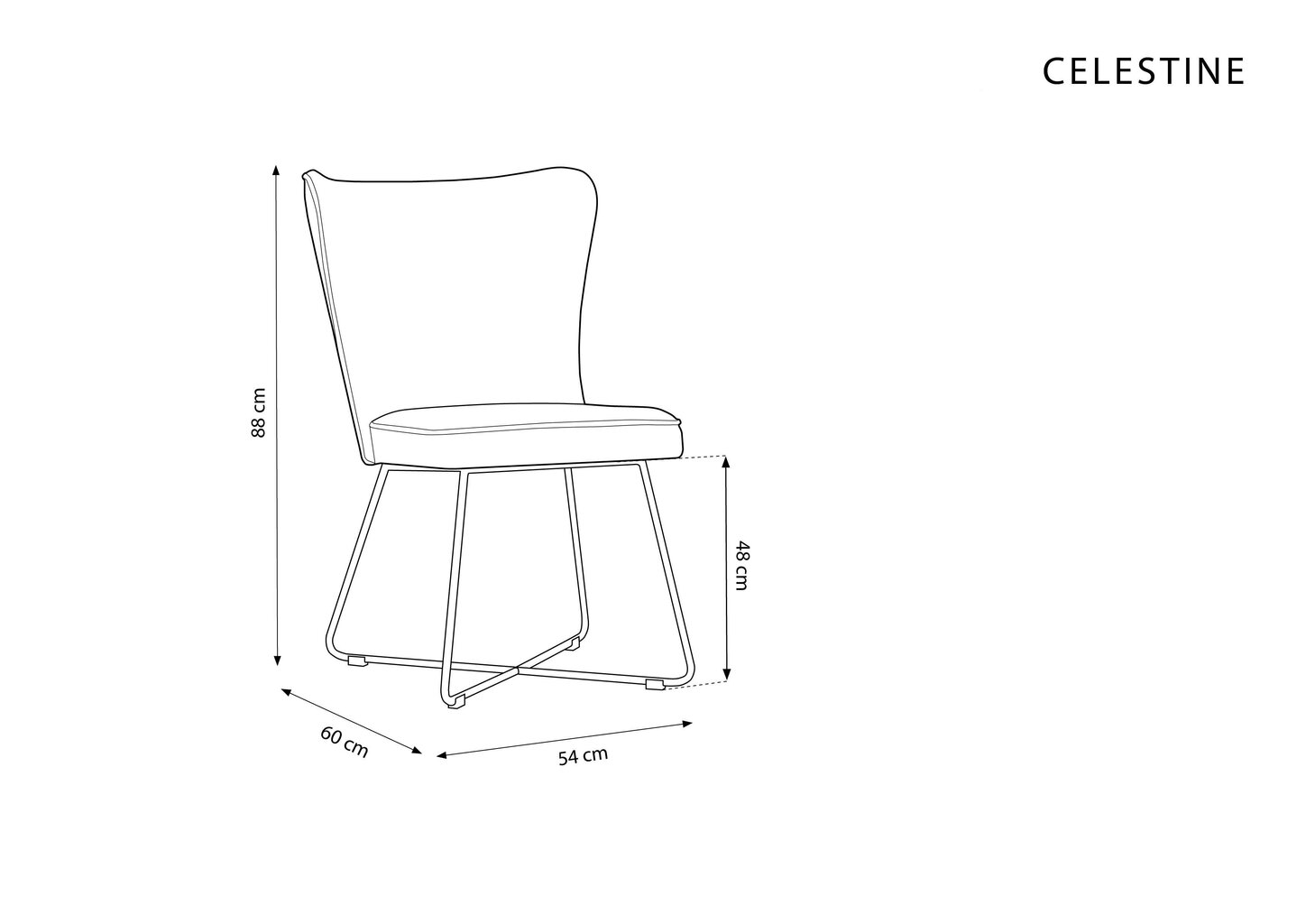 Kėdė Micadoni Home Celestine, šviesiai pilka kaina ir informacija | Virtuvės ir valgomojo kėdės | pigu.lt