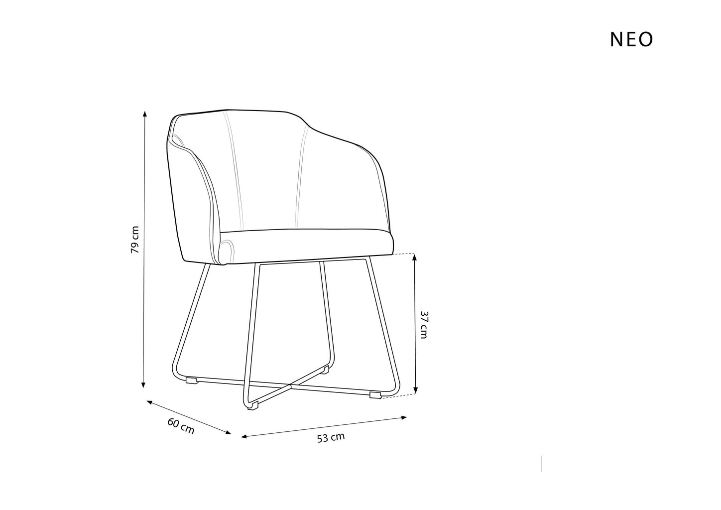 Kėdė Micadoni Home Neo, šviesiai pilka kaina ir informacija | Virtuvės ir valgomojo kėdės | pigu.lt
