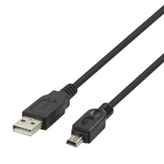 Deltaco R00140007, USB-A, Mini USB-B, 1 м цена и информация | Кабели и провода | pigu.lt