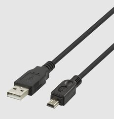 Deltaco, USB-A, 1 m kaina ir informacija | Kabeliai ir laidai | pigu.lt