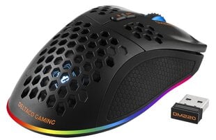 Deltaco Gaming Mouse DM220, RGB, SPCP6651, 400-6400 DPI, 1000 HZ, BLACK kaina ir informacija | Pelės | pigu.lt