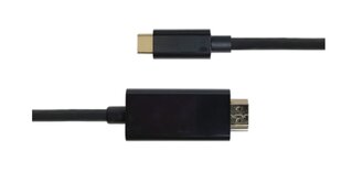 Deltaco, USB-C, HDMI, 1m kaina ir informacija | Kabeliai ir laidai | pigu.lt