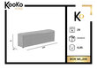 Pufas su daiktadėže Kooko Home Mi 200, smėlio spalvos kaina ir informacija | Sėdmaišiai ir pufai | pigu.lt