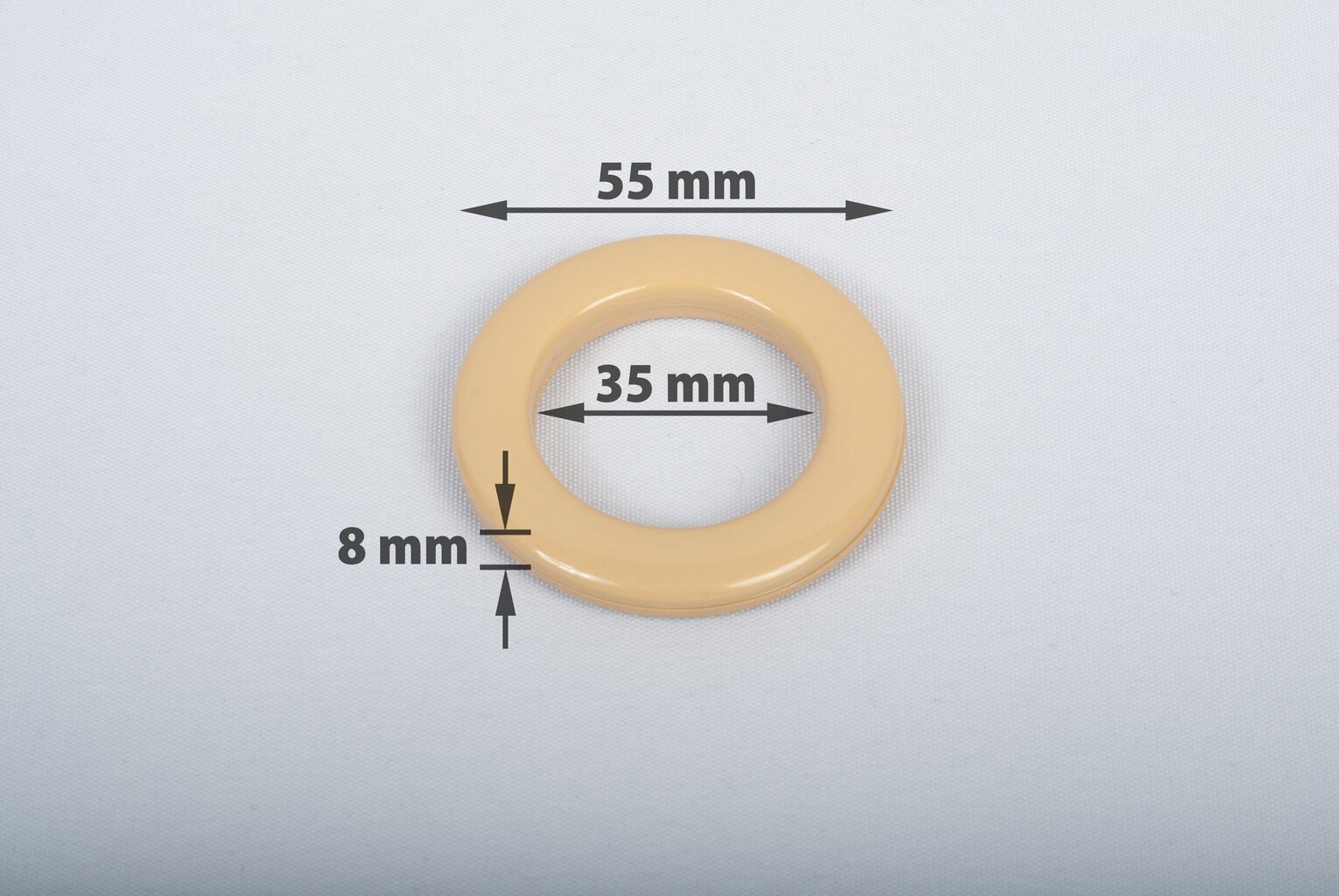 Suspaudžiami žiedai užuolaidoms 35mm, šviesiai rudos spalvos, 10 vnt. цена и информация | Užuolaidos | pigu.lt