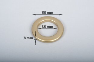 Кольца компрессионные для штор 35мм, цвет матовое золото, 10 шт. цена и информация | Шторы, занавески | pigu.lt