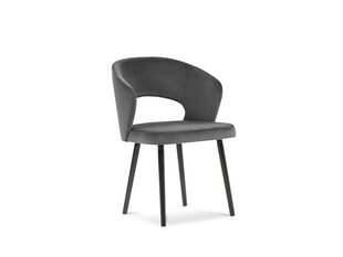 2-jų kėdžių komplektas Windsor and Co Elpis, tamsiai pilkas kaina ir informacija | Virtuvės ir valgomojo kėdės | pigu.lt
