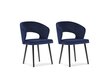 2-jų kėdžių komplektas Windsor and Co Elpis, mėlynas kaina ir informacija | Virtuvės ir valgomojo kėdės | pigu.lt
