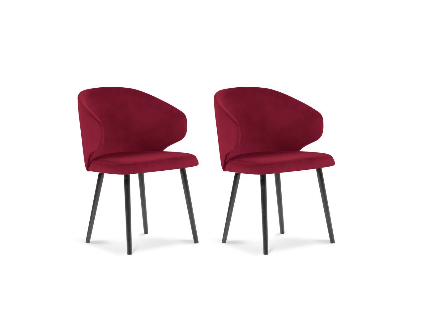 2-jų kėdžių komplektas Windsor and Co Nemesis, raudonas kaina ir informacija | Virtuvės ir valgomojo kėdės | pigu.lt