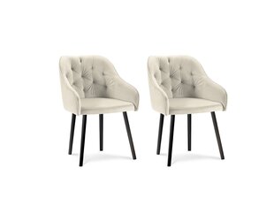 2-jų kėdžių komplektas Milo Casa Luisa, smėlio spalvos kaina ir informacija | Virtuvės ir valgomojo kėdės | pigu.lt