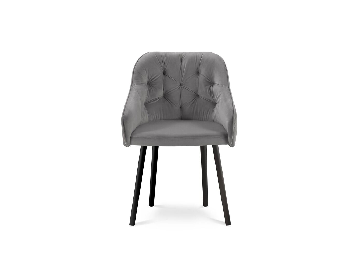 2-jų kėdžių komplektas Milo Casa Luisa, šviesiai pilkas kaina ir informacija | Virtuvės ir valgomojo kėdės | pigu.lt