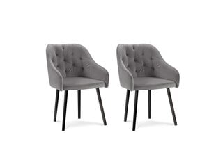 Набор из 2-ух стульев Milo Casa Luisa, светло-серый цена и информация | Стулья для кухни и столовой | pigu.lt