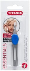 TITANIA стальной пинцет INOX, с синей ручкой цена и информация | Кисти для макияжа, спонжи | pigu.lt