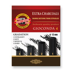 Уголь черный Экстра Koh-I-Noor цена и информация | Принадлежности для рисования, лепки | pigu.lt
