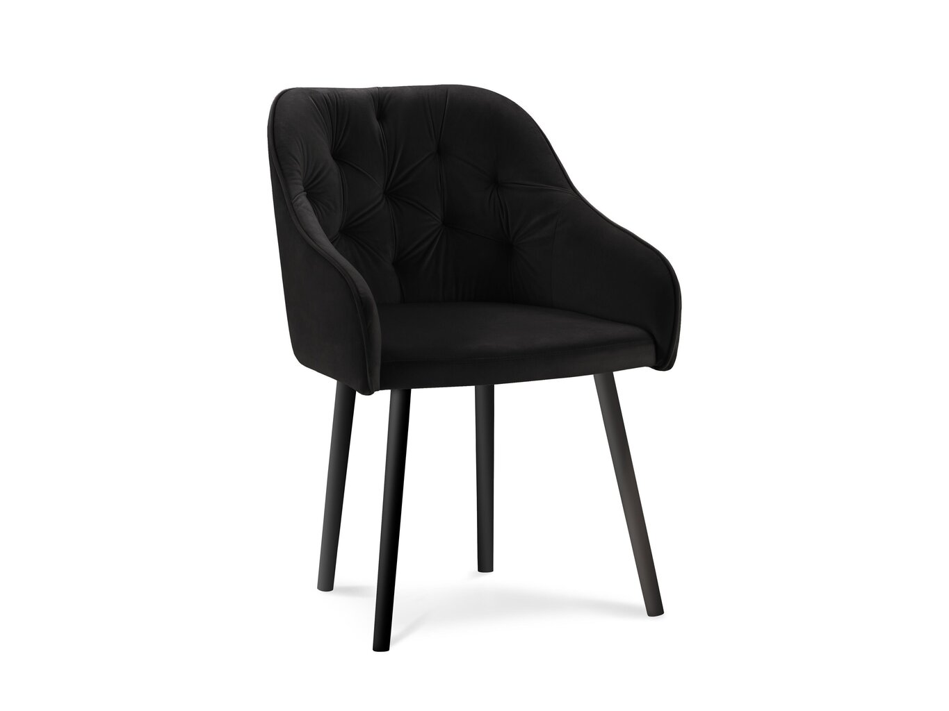 4-ių kėdžių komplektas Milo Casa Luisa, juodas kaina ir informacija | Virtuvės ir valgomojo kėdės | pigu.lt