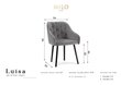 4-ių kėdžių komplektas Milo Casa Luisa, juodas цена и информация | Virtuvės ir valgomojo kėdės | pigu.lt