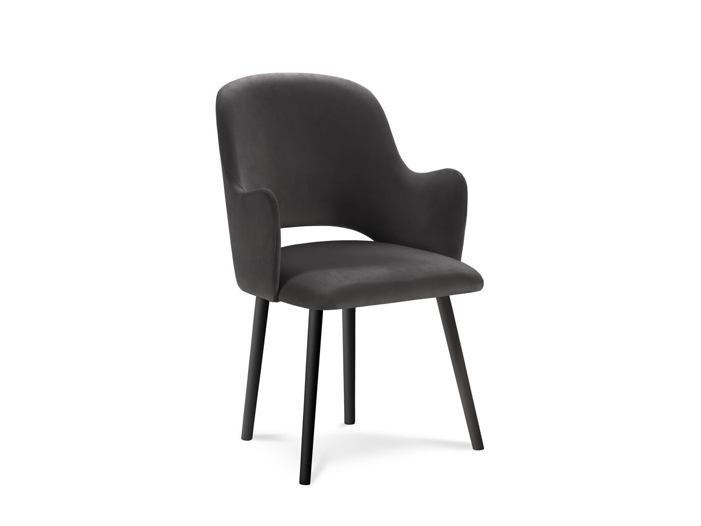 4-ių kėdžių komplektas Milo Casa Laelia, tamsiai pilkas цена и информация | Virtuvės ir valgomojo kėdės | pigu.lt