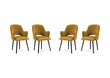 4-ių kėdžių komplektas Milo Casa Laelia, geltonas kaina ir informacija | Virtuvės ir valgomojo kėdės | pigu.lt