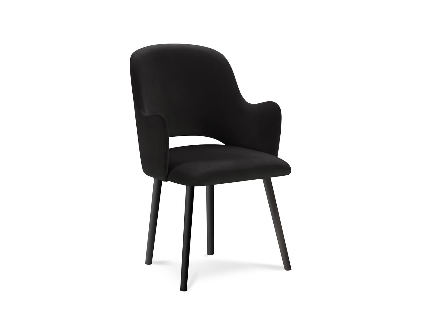 4-ių kėdžių komplektas Milo Casa Laelia, juodas цена и информация | Virtuvės ir valgomojo kėdės | pigu.lt