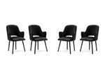 4-ių kėdžių komplektas Milo Casa Laelia, juodas