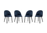 4-ių kėdžių komplektas Milo Casa Livia, ryškiai mėlynas