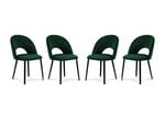 4-ių kėdžių komplektas Milo Casa Lucia, tamsiai žalias