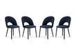 4-ių kėdžių komplektas Milo Casa Lucia, ryškiai mėlynas kaina ir informacija | Virtuvės ir valgomojo kėdės | pigu.lt