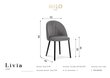 Kėdė Milo Casa Livia, tamsiai pilka kaina ir informacija | Virtuvės ir valgomojo kėdės | pigu.lt