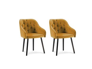 2-jų kėdžių komplektas Milo Casa Luisa, geltonas kaina ir informacija | Virtuvės ir valgomojo kėdės | pigu.lt