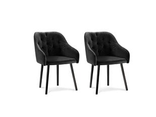 2-jų kėdžių komplektas Milo Casa Luisa, juodas kaina ir informacija | Virtuvės ir valgomojo kėdės | pigu.lt