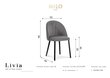 2-jų kėdžių komplektas Milo Casa Livia, tamsiai žalias kaina ir informacija | Virtuvės ir valgomojo kėdės | pigu.lt