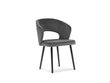 4-ių kėdžių komplektas Windsor and Co Elpis, tamsiai pilkas kaina ir informacija | Virtuvės ir valgomojo kėdės | pigu.lt
