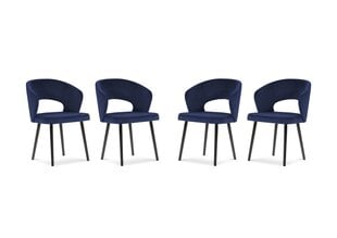 4-ių kėdžių komplektas Windsor and Co Elpis, mėlynas kaina ir informacija | Virtuvės ir valgomojo kėdės | pigu.lt