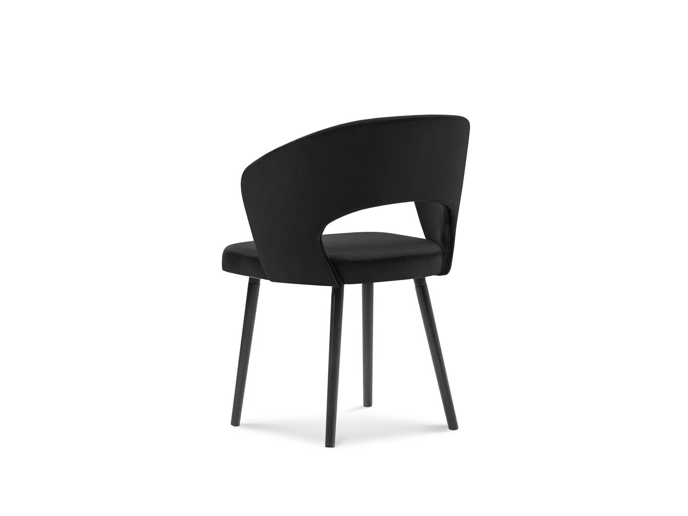 4-ių kėdžių komplektas Windsor and Co Elpis, juodas kaina ir informacija | Virtuvės ir valgomojo kėdės | pigu.lt
