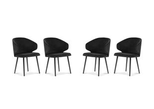 4-ių kėdžių komplektas Windsor and Co Nemesis, juodas kaina ir informacija | Virtuvės ir valgomojo kėdės | pigu.lt