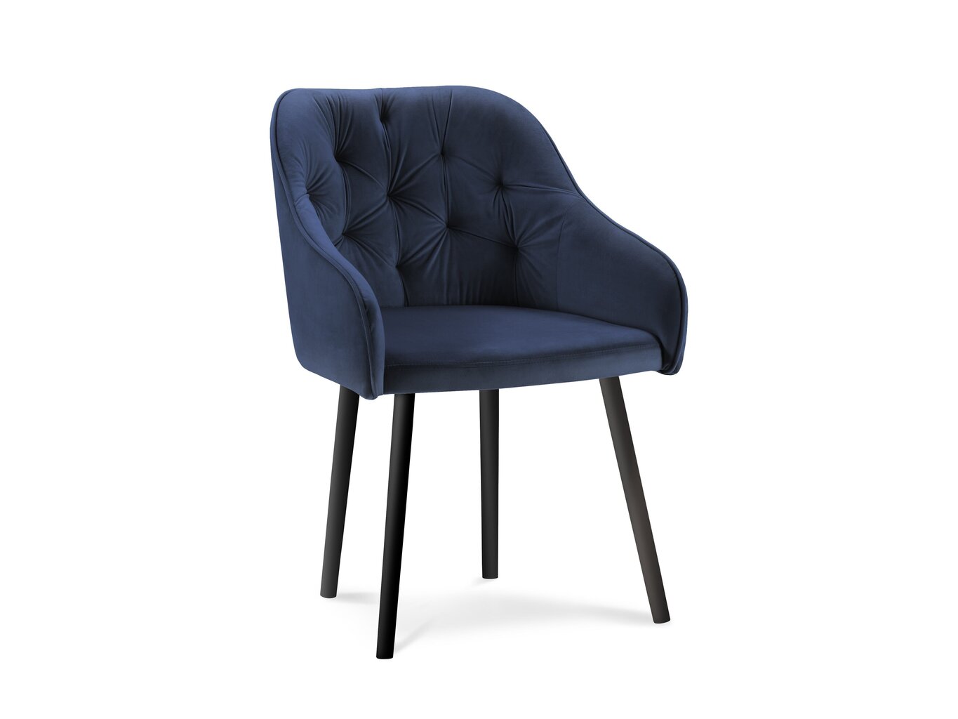 4-ių kėdžių komplektas Milo Casa Luisa, tamsiai mėlynas kaina ir informacija | Virtuvės ir valgomojo kėdės | pigu.lt