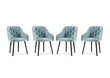 4-ių kėdžių komplektas Milo Casa Luisa, šviesiai mėlynas kaina ir informacija | Virtuvės ir valgomojo kėdės | pigu.lt