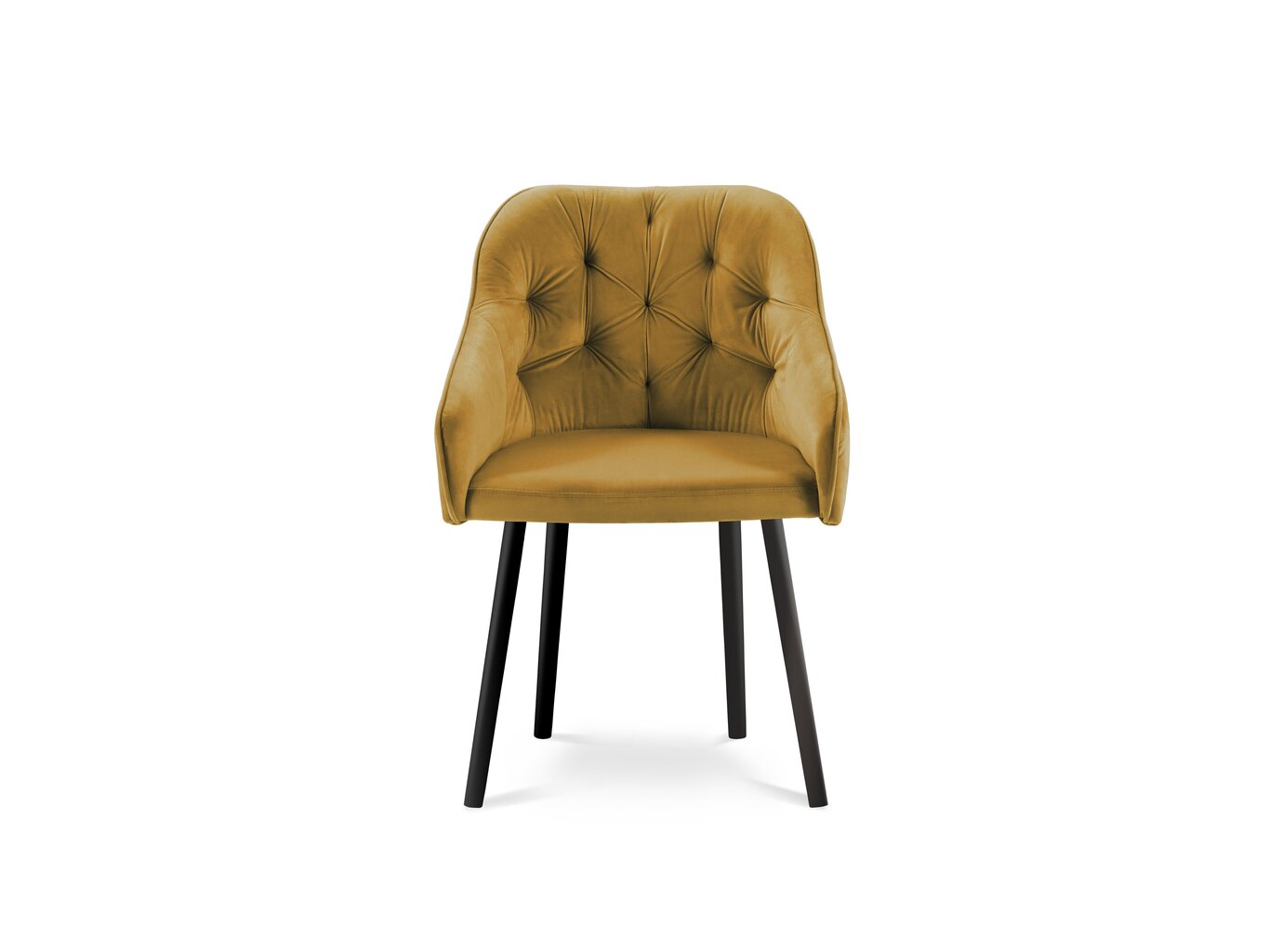 4-ių kėdžių komplektas Milo Casa Luisa, geltonas kaina ir informacija | Virtuvės ir valgomojo kėdės | pigu.lt