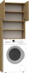 Шкафчик над стиральной машиной Pola, коричневый цена и информация | Шкафчики для ванной | pigu.lt