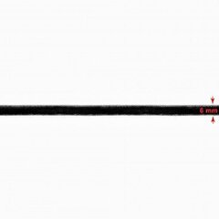 Veliūrinė (aksominė) juostelė RainBow® 6 mm, spalva juoda, 50 m kaina ir informacija | Dovanų pakavimo priemonės | pigu.lt