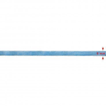 Veliūrinė (aksominė) juostelė RainBow® 6 mm, spalva žydra, 50 m цена и информация | Dovanų pakavimo priemonės | pigu.lt