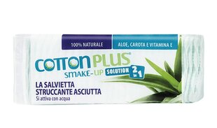 Vatos lapeliai makiažui valyti su alavijo ekstraktu COTTON PLUS 2IN1 ALOE VERA mini 60 vnt kaina ir informacija | Veido prausikliai, valikliai | pigu.lt