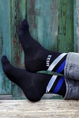 Vyriškos medvilninės kojinės EESTIMAA, juodos kaina ir informacija | Vyriškos kojinės | pigu.lt