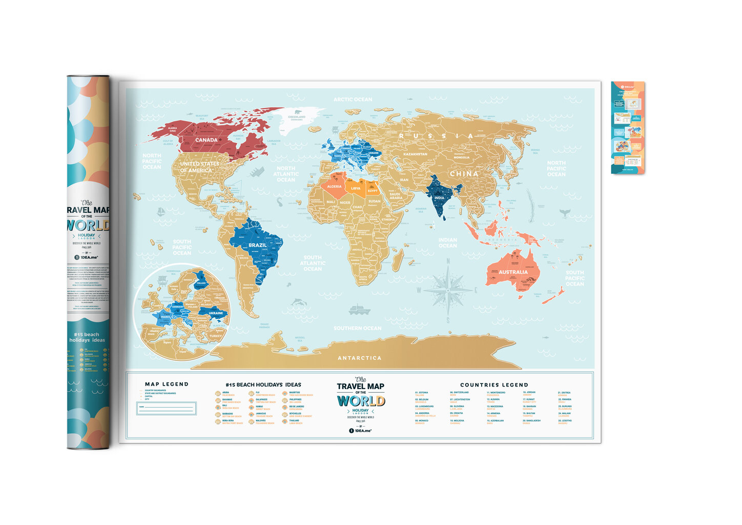 Nutrinamas kelionių žemėlapis Holiday Lagoon цена и информация | Žemėlapiai | pigu.lt