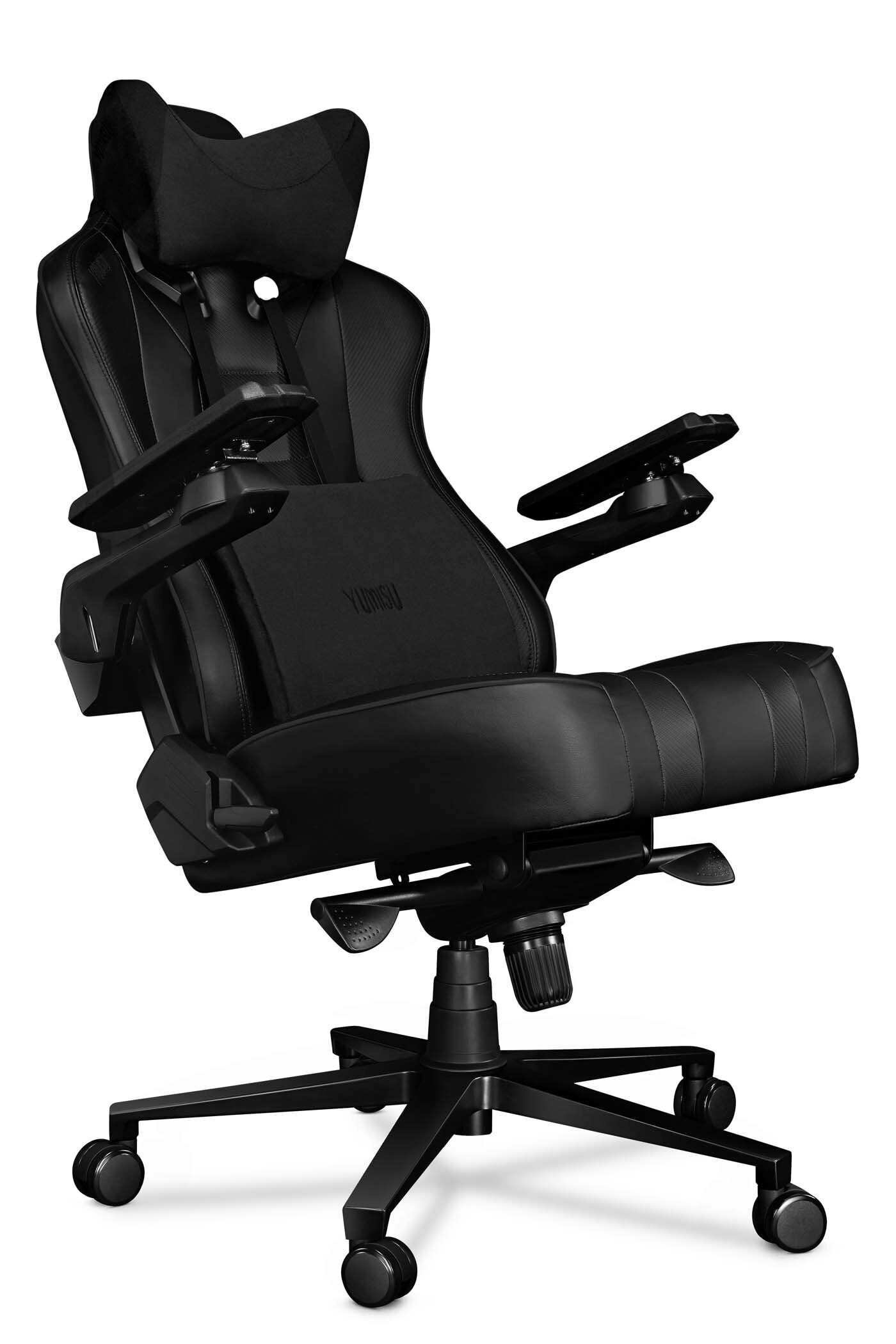 Kompiuterio kėdė Yumisu 2049, kompiuterinių žaidimų žaidėjams, juodos  spalvos, 2049 BLACK/BLACK kaina | pigu.lt