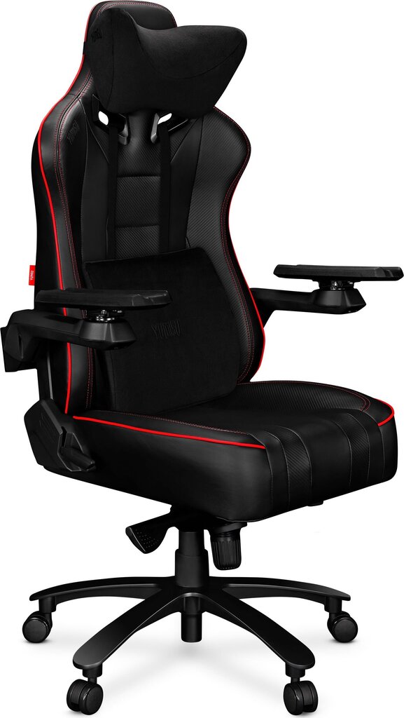Kompiuterio kėdė Yumisu 2049, kompiuterinių žaidimų žaidėjams, juodos - raudonos spalvos цена и информация | Biuro kėdės | pigu.lt