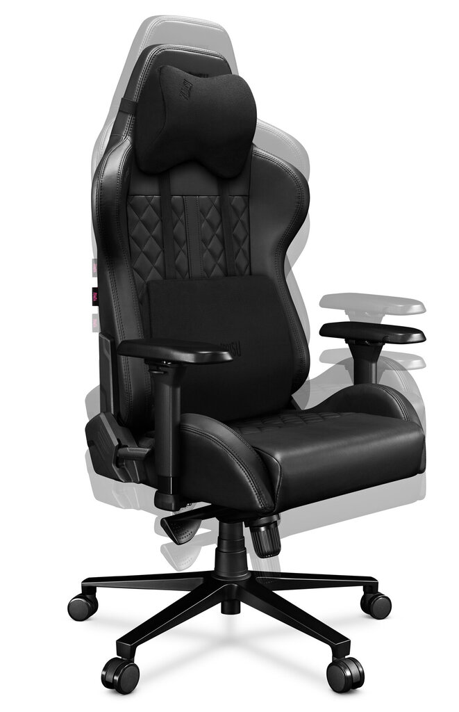 Žaidimų kėdė Yumisu 2050, dirbtinė oda, juoda kaina ir informacija | Biuro kėdės | pigu.lt